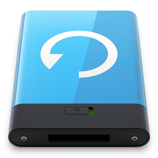 Blue Backup W Icon 512x512 png
